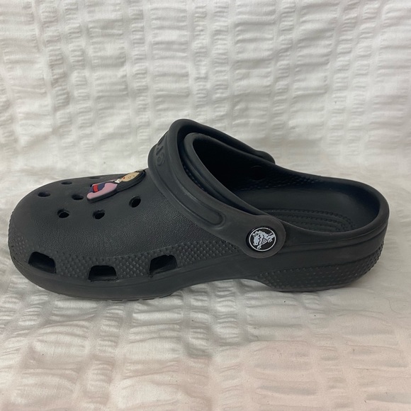 Junior Size 1 Black Crocs with Milan Jibbitz. - Picture 5 of 9